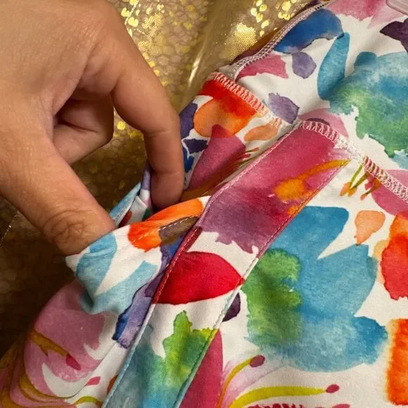 Skea Active Skort Watercolor Floral Spring Summer Golf Tennis Skirt Shorts Large - Picture 7 of 7